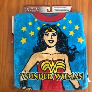 Justice league toddler bibs, new never used